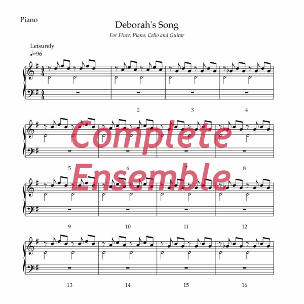 Deborah's Song sheet music cover art