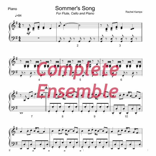 Sommer's Song Complete Ensemble sheet music cover art