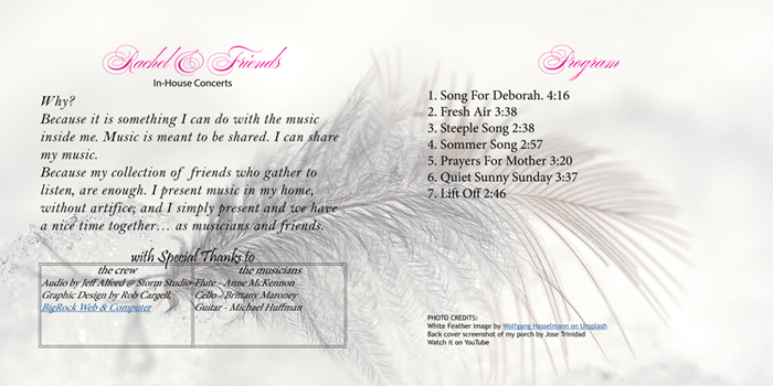 Inside cover of Gentle EP mp3 